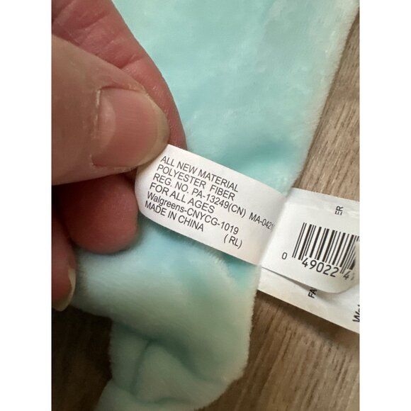 Happy Go Fluffy Walgreens My1st Easter Bunny Lovey Blanket Baby Gift Blue & Brow - Picture 3 of 6